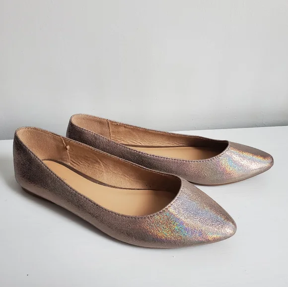 Old Navy Shoes Old Navy Silver Pink Sparkle Iridescent Ballet